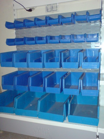 storage bin rack system box and lower panel racks