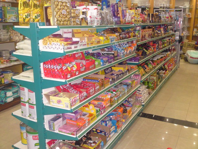 supermarket racks