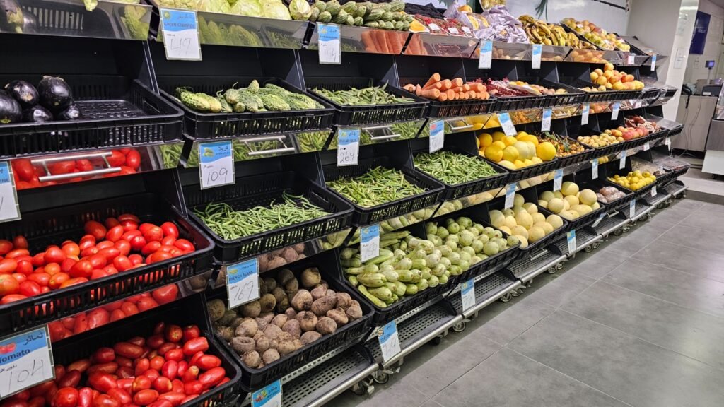 vegetable display rack